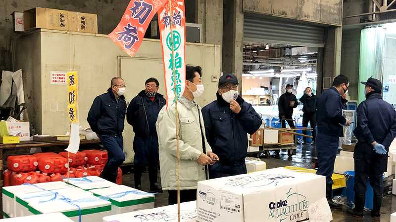 柏魚市場株式会社：１月５日「開市セレモニー」